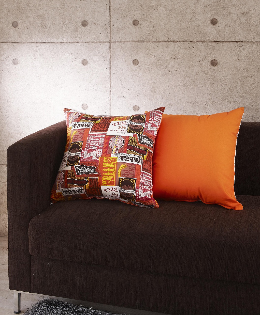 cushion, a cushion, fabric sofa, orange color, interior, cushion, cushion, cushion, cushion, cushion